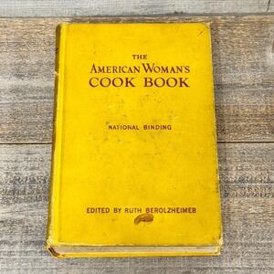 Vintage cookbook- The American Woman's Cookbook- yellow cook book
